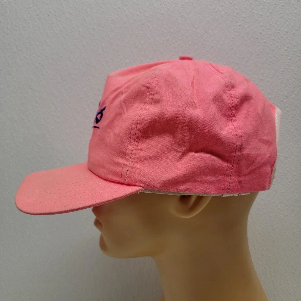 Vintage New Era NFL Minnesota Vikings Neon Pink Nylon Script Snapback Hat